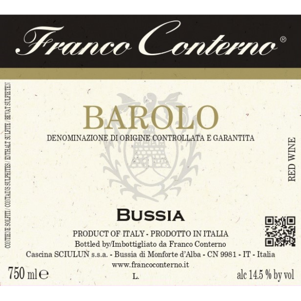 Franco Conterno Barolo Bussia DOCG 2018